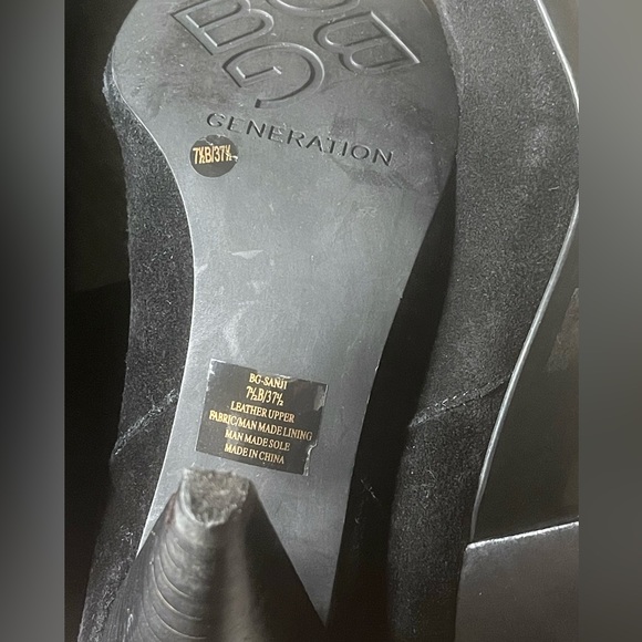 BCBGeneration Black Leather Over The Knee Boots - Picture 11 of 11